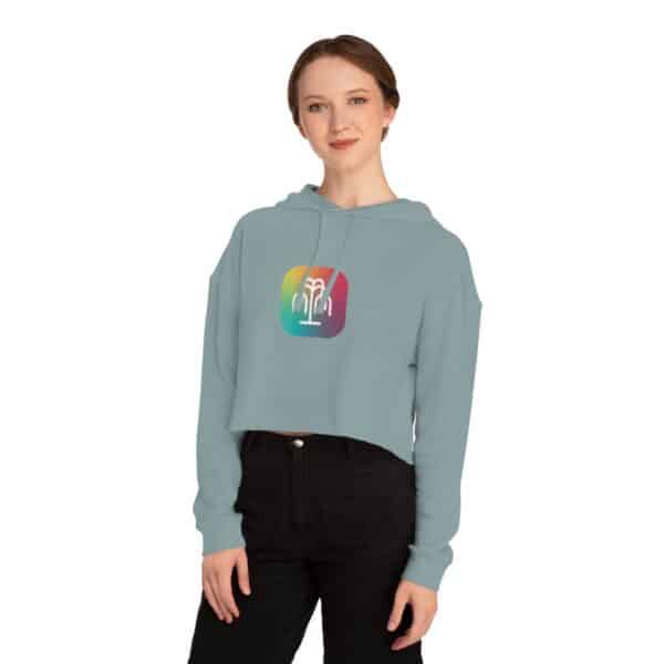 Women’s Cropped Hooded Sweatshirt - Image 18